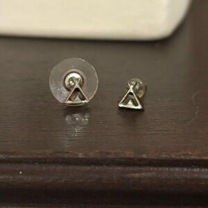 Silver Teepee Stud Earrings